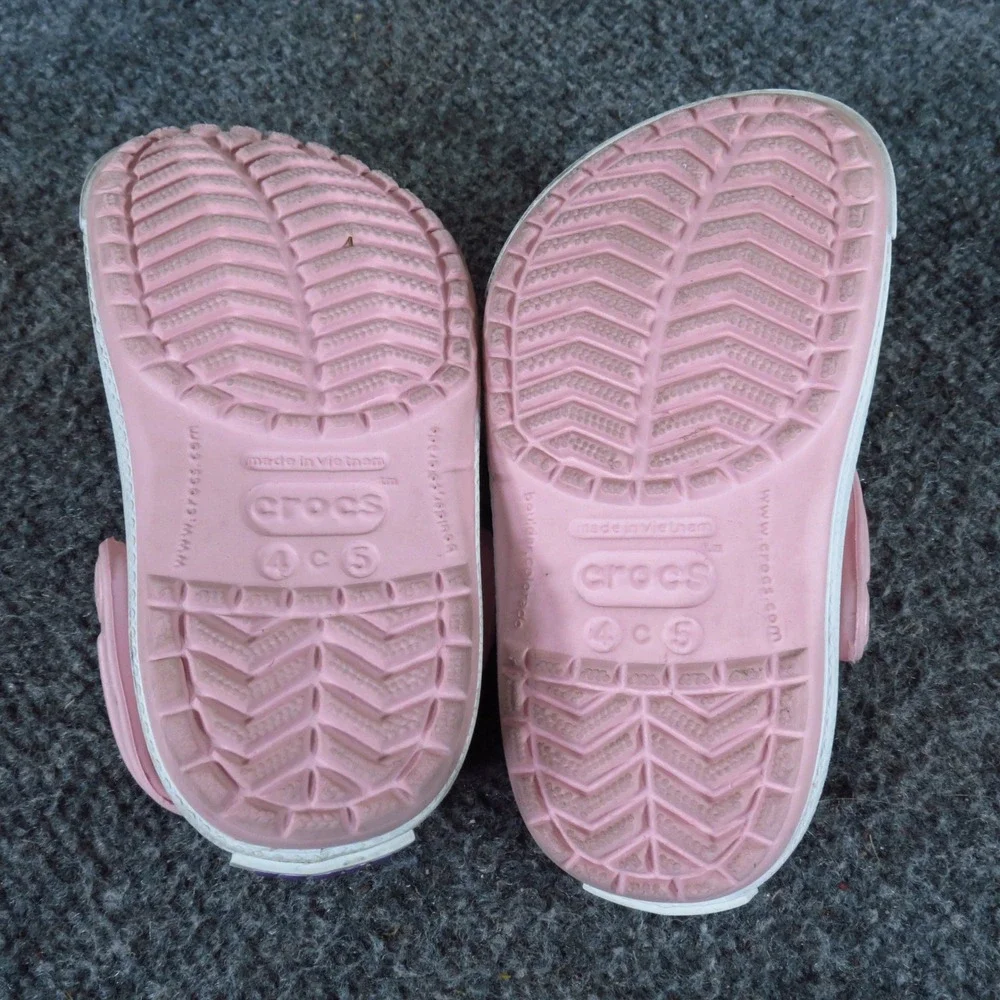 Crocs‎ Classic Peppa Pig Toddler Girl Casual Clogs Size 4-5C Play Pink Synthetic
